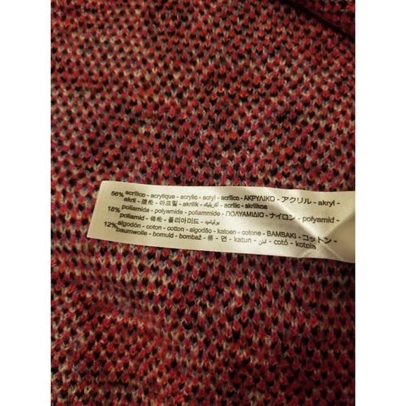 NWT Zara S red floral jacquard tunic long sweater oversize - Picture 12 of 14